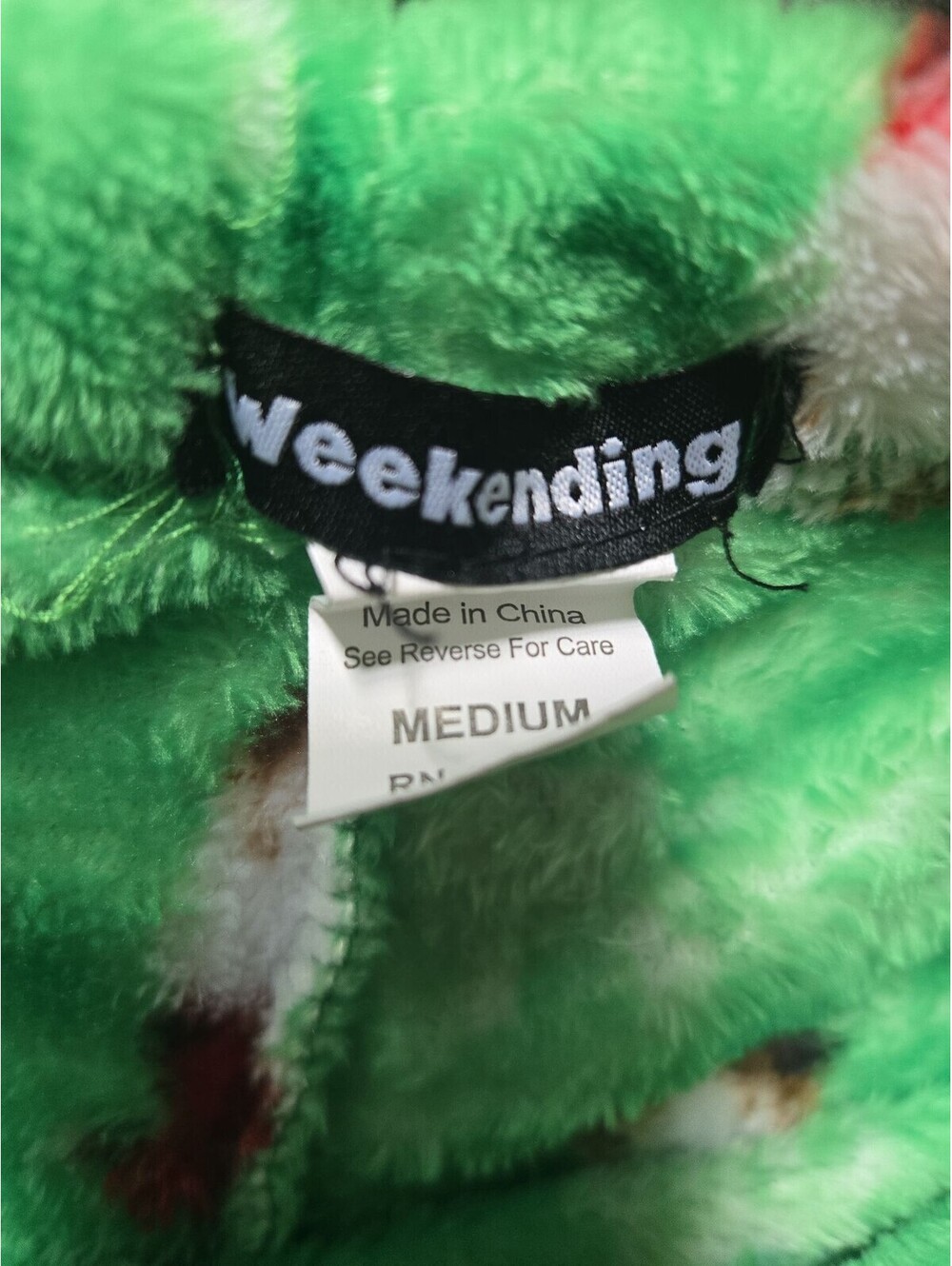 Weekending Holiday Gnome Plush Fleece Pajama Pants Green Medium - Picture 3 of 5